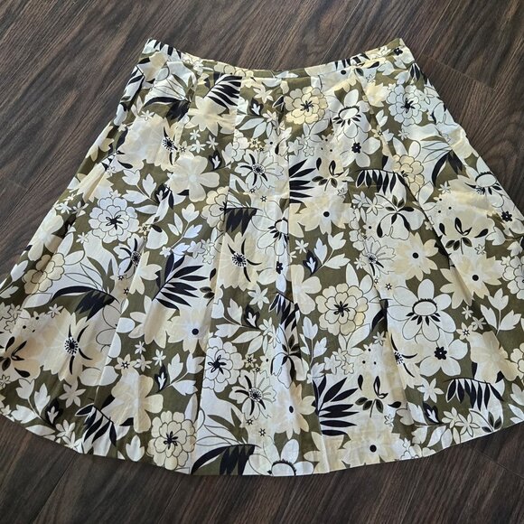 Geoffrey Beene Dresses & Skirts - GEOFFREY BEENE Cotton Floral Pleated A-Line Skirt NWOT/SIZE 12